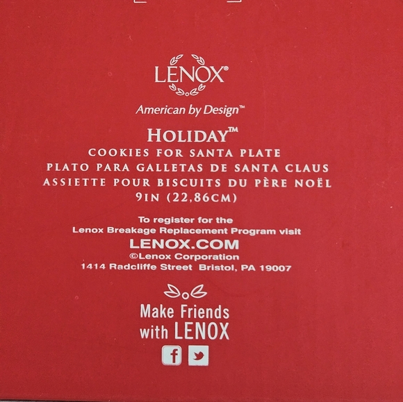 Lenox Holiday Cookies for Santa Plate Christmas Original Box - Picture 4 of 8